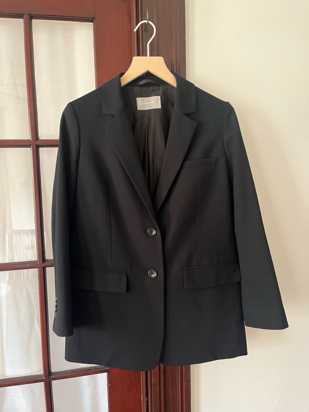 Everlane Oversized Wool Classic Blazer - Black, Size Small